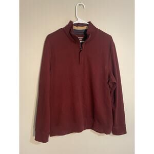 UNTUCKit 1/4 Zip Sweatshirt Size Large Burgundy Men's Corral Style #40297